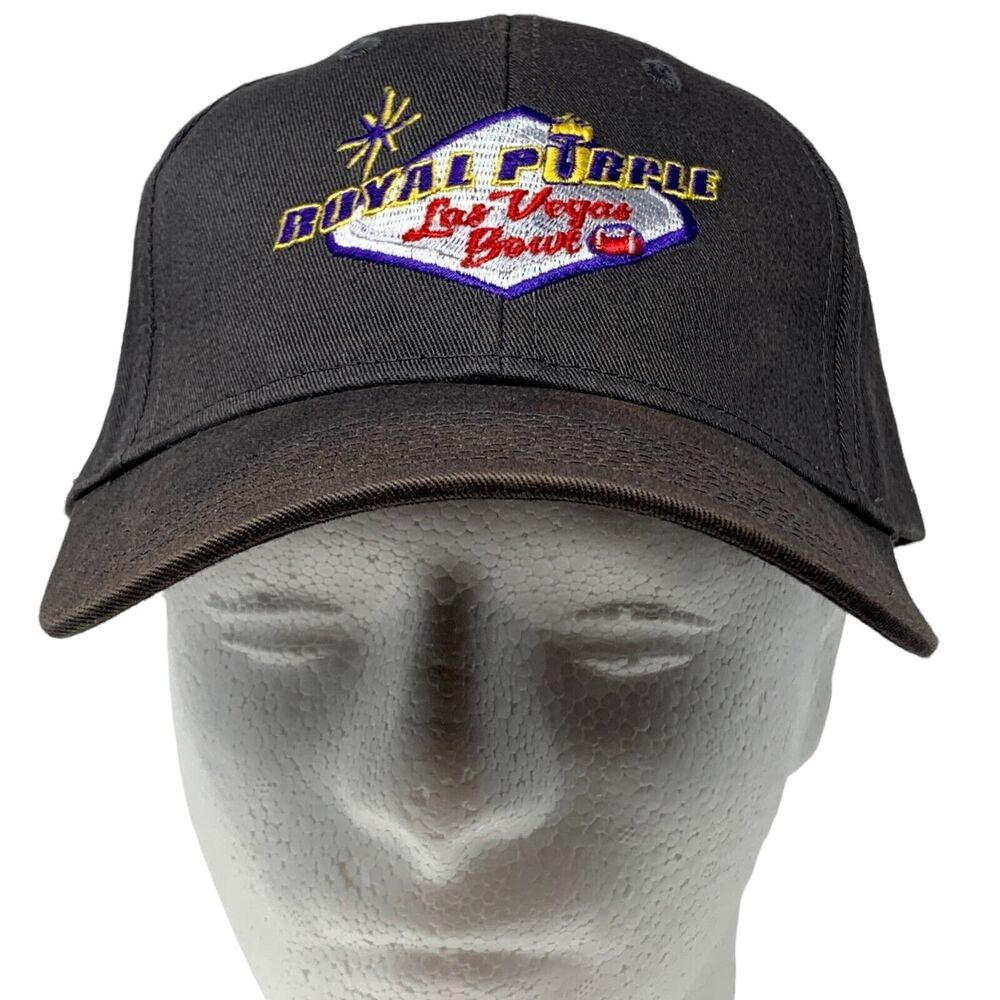Las Vegas Bowl Hat Cap Gray NCAA College Football Royal Purple 6 Panel Strapback - Picture 2 of 10
